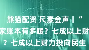 熊猫配资 尺素金声丨“十四五”国家账本有多暖？七成以上财力投向民生